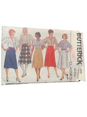 Butterick 6550 Misses' A-Line Skirt Pattern Size 14 16 18 Vintage Sewing Pattern